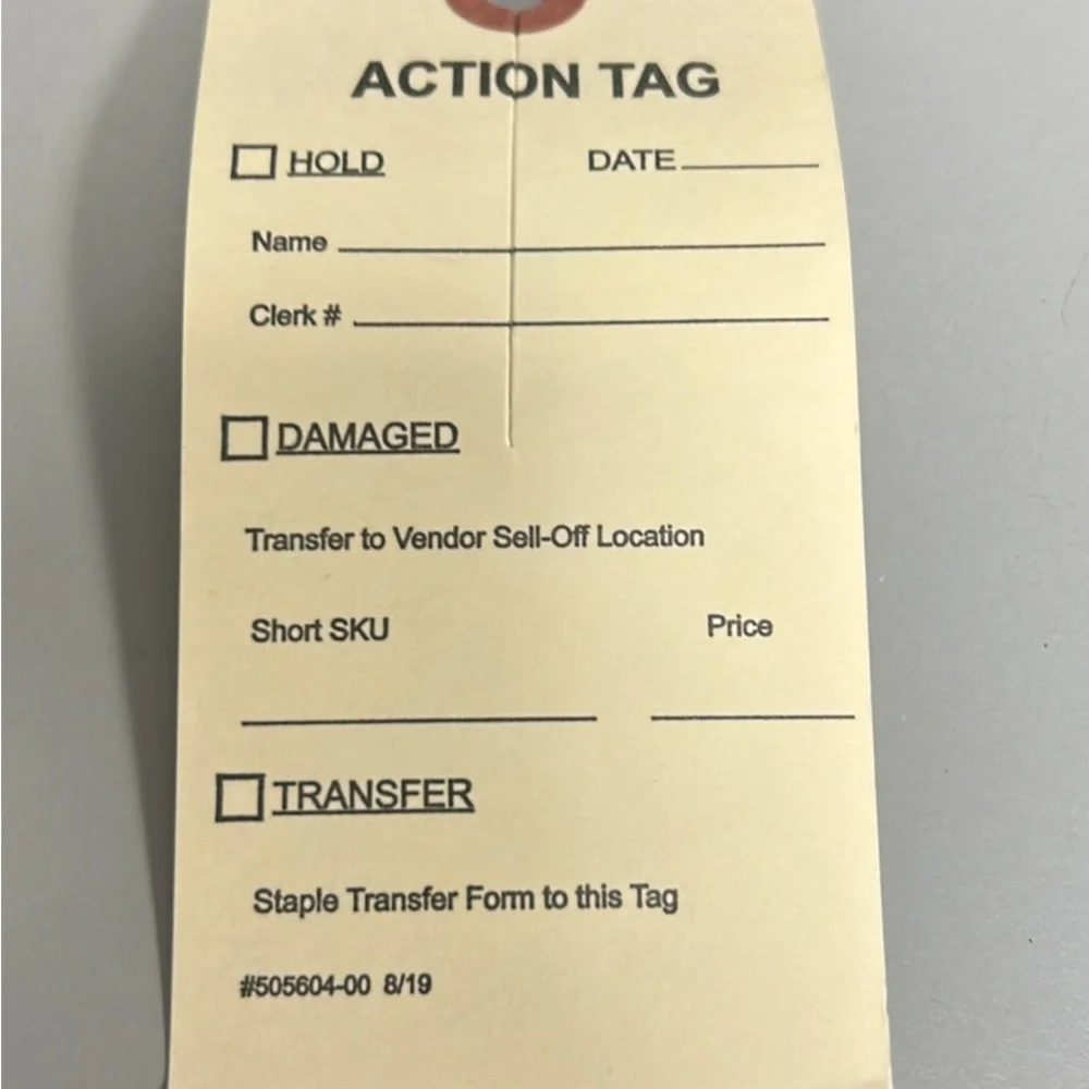 Action Tag for Inventory Management